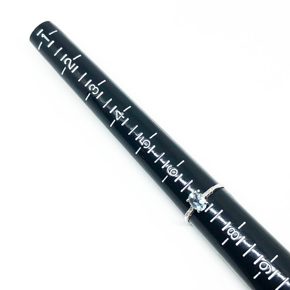 ❌SOLD❌ 10k White Gold Aquamarine & Diamond Ring - Picture 6 of 6